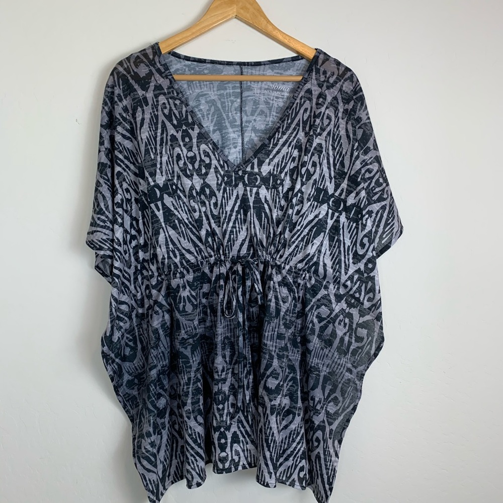 Soma Live. Lounge. Wear.  Drawstring Print Top M